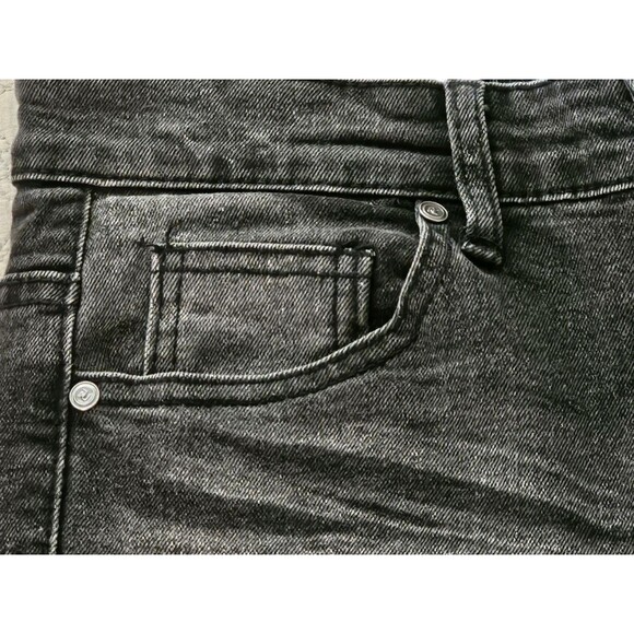 R GSTR Men's Slim Straight Stacked Ripped Patched Jeans Black Size 32 Inseam 28 - Picture 6 of 13